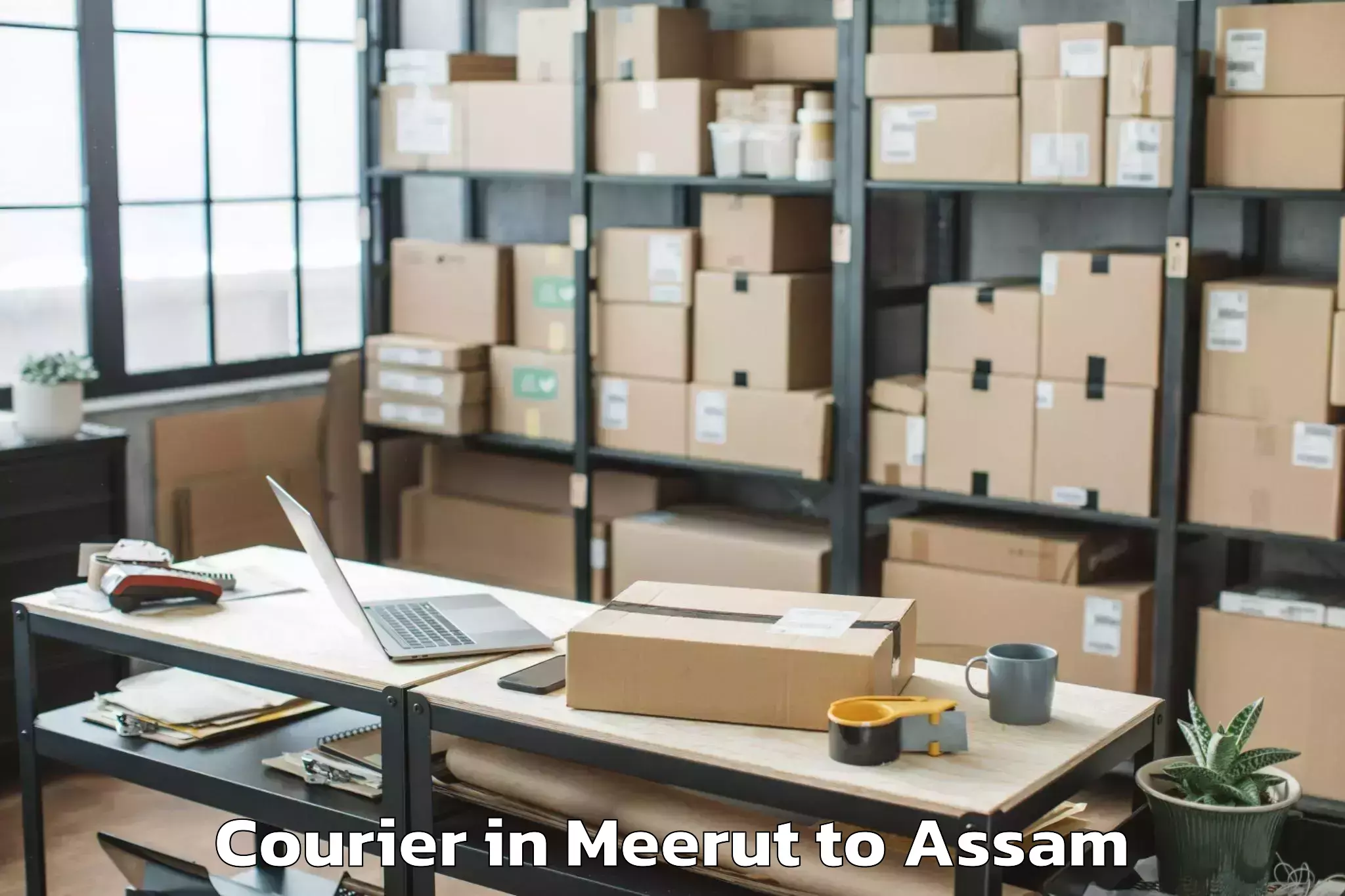 Leading Meerut to Goroimari Courier Provider